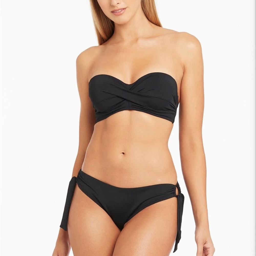 Sea Level Essentials Black Tie Side Regular Pant … - image 5